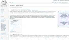
							         Human resources - Wikipedia								  
							    