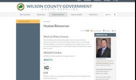 
							         Human Resources | Wilson County								  
							    