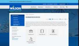 
							         Human Resources | Wilson, NC								  
							    