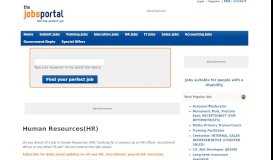 
							         Human Resources(HR) | The Jobs Portal								  
							    
