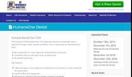 
							         HumanaOne Dental Plans have a couple of great options for ...								  
							    