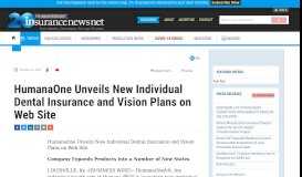 
							         HumanaOne Unveils New Individual Dental Insurance and ...								  
							    