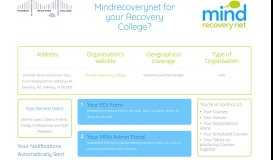 
							         Humber Recovery College - Mind Recovery Net								  
							    
