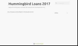 
							         Hummingbird Loans Login - Hummingbird Loans 2017								  
							    
