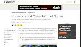 
							         Humorous and Clever Intranet Names - Lifewire								  
							    