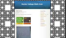 
							         Hunter College Math Club								  
							    