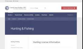 
							         Hunting Information - Tax Collector, Indian River County								  
							    