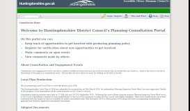 
							         Huntingdonshire District Council - Consultation Home								  
							    