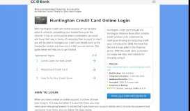
							         Huntington Credit Card Online Login - CC Bank								  
							    