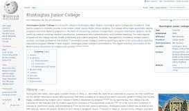 
							         Huntington Junior College - Wikipedia								  
							    