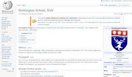 
							         Huntington School, York - Wikipedia								  
							    