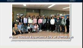 
							         Huntington students participated in the Suffolk Sheriff's YES program ...								  
							    
