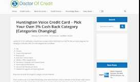 
							         Huntington Voice Credit Card - Pick Your Own 3% Cash Back ...								  
							    