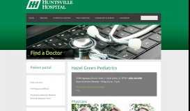 
							         Huntsville Hospital Affiliate Hazel Green Pediatrics Location Hours								  
							    