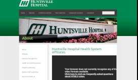 
							         Huntsville Hospital Health System and Tennessee Valley Affiliates								  
							    