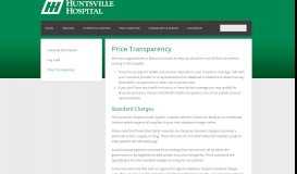 
							         Huntsville Hospital Health System Price Transparency Information								  
							    