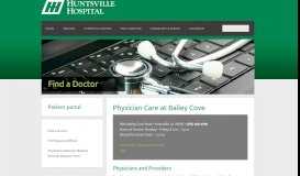 
							         Huntsville Hospital Physician Health Care Services at Bailey Cove								  
							    