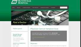 
							         Huntsville Hospital Physician Health Care Services at Hampton Cove								  
							    