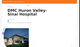 
							         Huron Valley-Sinai Hospital - Detroit Medical Center, DMC								  
							    