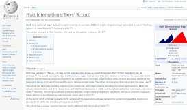 
							         Hutt International Boys' School - Wikipedia								  
							    