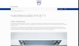 
							         Huttenlüftermodelle DHL 8/11 - V-ZUG AG - Businessportal - Schweiz								  
							    