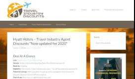 
							         Hyatt Hotels – Travel Industry Agent Discounts - Travel Industry ...								  
							    