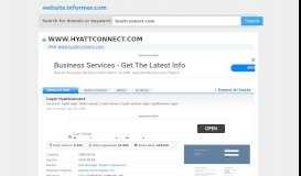 
							         hyattconnect.com at WI. Login Hyattconnect - Website Informer								  
							    