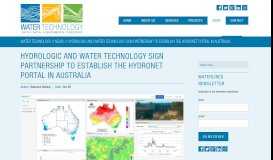 
							         HydroNET portal in Australia - Hydraulic Engineers - Water Technology								  
							    