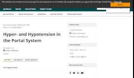 
							         Hyper- and Hypotension in the Portal System								  
							    