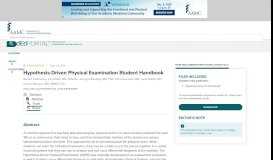 
							         Hypothesis-Driven Physical Examination Student Handbook								  
							    