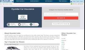 
							         Hyundai Car Insurance - Renew & Buy Hyundai Insurance Online								  
							    