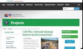 
							         I-25 PEL: Colorado Springs Denver South Connection —								  
							    