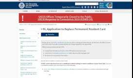 
							         I-90, Application to Replace Permanent Resident Card | USCIS								  
							    