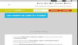 
							         I am a Parent or Carer of a student — Runshaw College								  
							    
