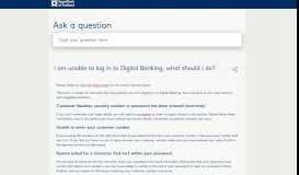 
							         I am unable to log in to Digital Banking, what should I do ...								  
							    