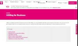 
							         I-Billing for Business | T-Mobile Support								  
							    