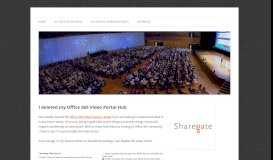 
							         I deleted my Office 365 Video Portal Hub | Benjamin Niaulin's Blog								  
							    