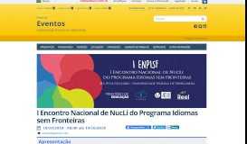 
							         I Encontro Nacional de NucLi do Programa Idiomas sem Fronteiras ...								  
							    