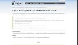
							         I get a message that says “Authentication failed”								  
							    