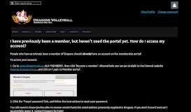 
							         I have previously been a member, but haven't used the portal yet. How ...								  
							    