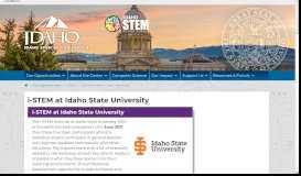 
							         i-STEM at Idaho State University - Idaho STEM Action Center								  
							    