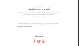 
							         I would like access to Aidin - AidinAidin								  
							    