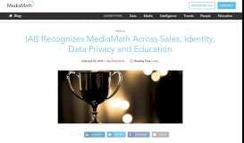 
							         IAB Recognizes MediaMath Across Sales, Identity ... - MediaMath Blog								  
							    