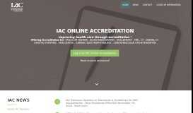 
							         IAC Online Accreditation Login								  
							    