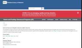 
							         IADL Awards - National Library of Medicine - NIH								  
							    