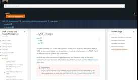 
							         IAM Users - AWS Documentation								  
							    