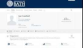 
							         Ian Crawford — the University of Bath's research portal								  
							    