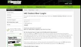 
							         IAS :: Login - Investor Advisory Service								  
							    