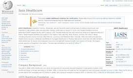 
							         Iasis Healthcare - Wikipedia								  
							    