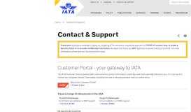 
							         IATA - Contact & Support								  
							    